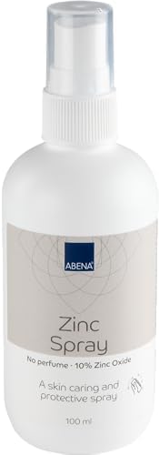 Abena Antiseptic Zinc Spray | 100ml | Antiseptic Cream in a Convenient Spray Bottle, Ideal for Sensitive and Delicate Skin | Wound Healing Cream with 10% Zinc Oxide and No Fragrance Or Colour