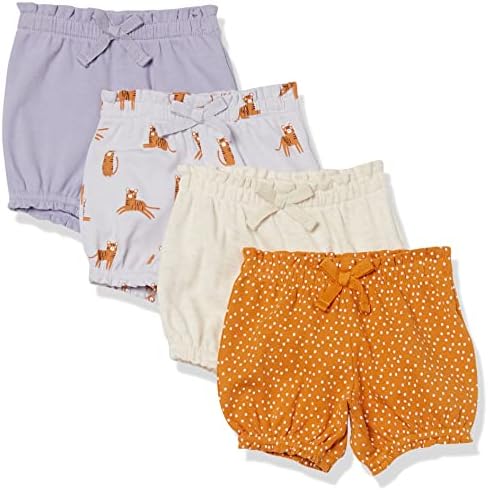 Amazon Essentials Toddlers and Baby Girls' Bloomer Shorts, Multipacks