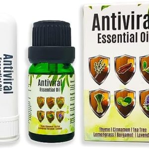 Anti-Viral Lungs & Airways Remedy Oil with Nasal Inhaler Stick – The 6 Most Powerful Virus Killing Essential Oils Blended to Combat Viruses, Bacteria, Bugs & Germs. Anti-Bacterial. Refresh & Reuse.