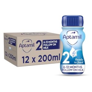 Aptamil 2 Follow On Baby Milk Ready to Use Liquid Formula, 6-12 Months, 200ml (Pack of 12)