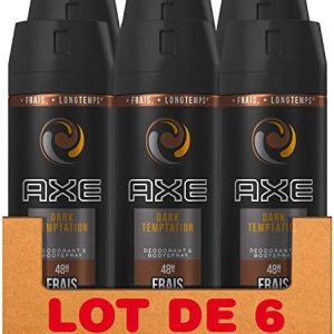 Axe Dark Temptation Men's Anti-Bacterial Deodorant Spray for 48 Hours Freshness, To Smell Good All Day, Against Bad Odours (Pack of 6 x 150 ml)