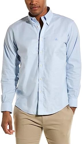 Brooks Brothers Men's Non-Iron Stretch Oxford Sport Shirt Long Sleeve Solid Non-Iron Stretch Oxford Sport Shirt Long Sleeve Solid