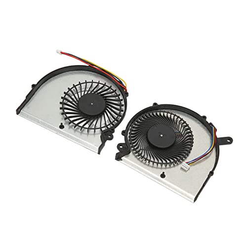 CPU Cooling Fan for GIGABYTE, 4 Pin Replacement Silent CPU/GPU Cooling Fan for AERO 15, for 15X, for AERO 14, for GIGABYTE RP64W, for RP65W, Easy to Install and Remove(CPU and GPU Fan)