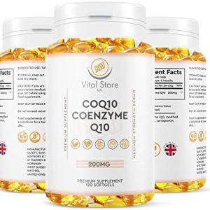 CoQ10 200mg - 120 Vegan Softgels (4 Month Supply) - Easy to Swallow - Vegan Ubiquinone Coenzyme Q10 - High Strength Coq10 Supplement for All Diets