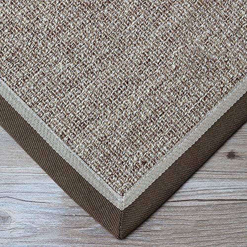 DMCE Washable Simple Area Rugs,Rectangular Jute Fiber Rugs,For Living Room Bedroom Sofa,Modern Non Slip Natural Sisal Carpet Grey 150x200cm(59x79inch)