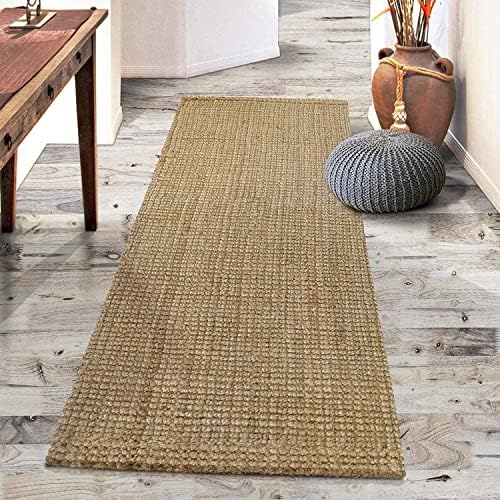 Floordirekt Jute Rug Natural Urbano Natural Fibre Sisal Look Hand-Woven Bouclé 6 Sizes, natural, 120 x 180 cm