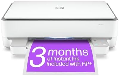 HP Envy 6020e All in One Colour Printer with 3 months of Instant Ink included with HP+, White