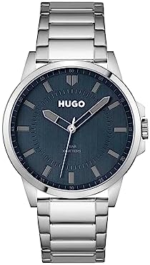 HUGO Analogue Quartz Watch for Men with Silver Stainless Steel Bracelet - 1530186