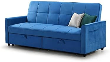 Honeypot - Sofabed - Elegance - 3 Seater - Large Sofabed - Plush Grey, Plush Marine, Plush Teal - Plush Fabric (Plush Marine)