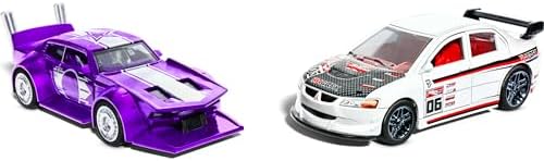 Hot Wheels Pull-Back Speeders Set of 2 Toy Cars in 1:43 Scale, Pull Cars Backward & Release, High-Performance, Collectible, With Rolomatic Engine or Door or Hood that Opens, HPR91