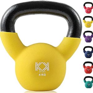 KK Kettlebells Cast Iron Neoprene Coated Weights Lifting Strength Training Home Gym Exercise