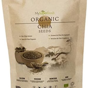 MySuperfoods Organic Chia Seeds 500g, Natural Source of Omega-3 & Protein