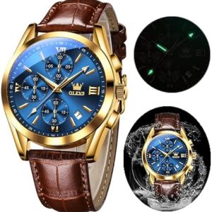 OLEVS Men's Chronograph Quartz Watches,Luminous Watches for Men, Fashion, Leisure