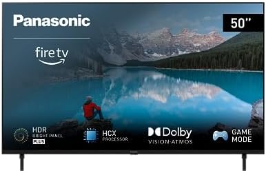 Panasonic TX-50MX800B, 50 Inch 4K Ultra HD LED Smart 2023 TV, High Dynamic Range (HDR), Dolby Atmos & Dolby Vision, Fire TV, Prime Video, Alexa, Netflix, Black