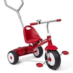 Radio Flyer 53V Tricycle Deluxe Steer and Stroll Trike, Red