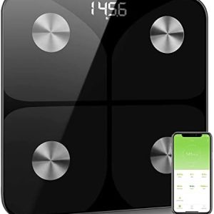 Scales for Body Weight Composition Analyzer Monitor, High Precision Measuring for BMI, Visceral Fat, Muscle, Body Age etc, Smart APP for Fitness Tracking(Black)
