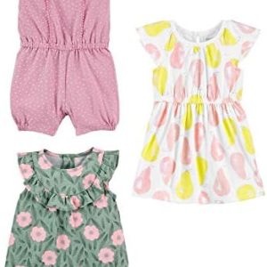 Simple Joys by Carter's Baby Girls' Rompers (Pack of 3)