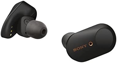 Sony WF-1000XM3 Truly Wireless Noise Cancelling Headphones with Mic, up to 32H battery life, stable Bluetooth connection, wearing detection with Alexa built-in - Black