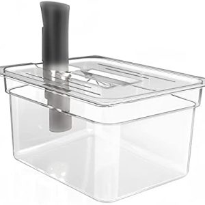 Sous Vide Container, 11L Collapsible Hinged Sous Vide Container, for Anova Culinary Precision Cookers, Souise Vide Cooker with Lid