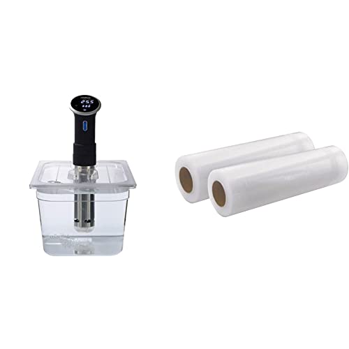 Sous Vide ToolsSousVideTools 11.6 Litre Polycarbonate Container - BPA Free, Non-Stick, and Dishwasher Safe & Sealer Rolls (Pack of 2 rolls) Sous Vide Tools