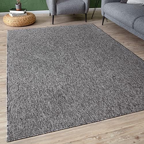 THE RUGS Low Pile Area Rugs – Modern Indoor Rugs for Living Room, Bedroom, Dining Room, Entryway – Non-Shedding (Grey, 120x170 cm)