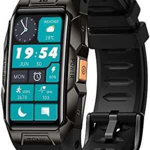 TICWRIS Smart Watch 50+Days Standby Battery Life,100 Meter Waterproof 3D Curved Corning Gorilla Glass Full Metal Health & Fitness Tracker, 70 Sports Modes 24H Smart Sleep Tracking, AMOLED Display