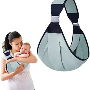 TSHAOUN Baby Carrier,Portable One Shoulder Toddler Carrier,Anti-Slip Toddler Sling Soft Baby Sling with Adjustable Shoulder Straps for Newborn,Infant up to 35Lbs. (Green)