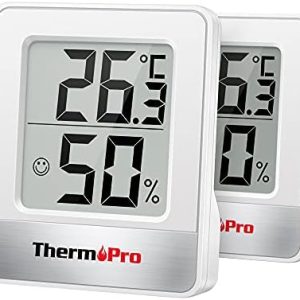 ThermoPro TP49-2 Digital Room Thermometer Indoor Hygrometer Mini Temperature Monitor Humidity Meter for Home Office Air Comfort Thermo Hygrometer