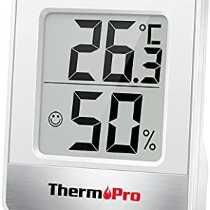 ThermoPro TP49 Small Digital Hygrometer Indoor Thermometer Room Thermometer Temperature and Humidity Meter for Home Office Comfort Reptile Thermometer