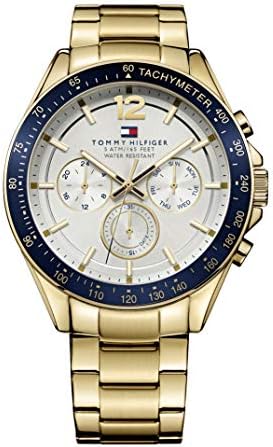 Tommy Hilfiger Analogue Multifunction Quartz Watch for Men with Stainless Steel or Leather Bracelet