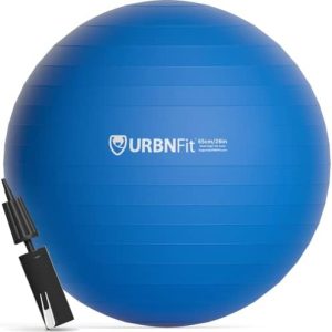 URBNFit Exercise Ball - Balance Balls for Gym, Yoga, Pregnancy and Stability - Anti-Burst Swiss Ball w/Quick Pump - Fitness Accessories