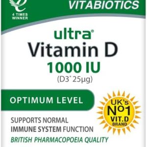 Vitabiotics Ultra Vitamin D Tablets 1000IU Optimum Level -96 count (Pack of 1)