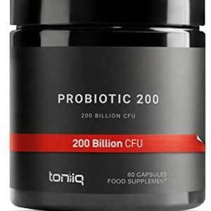 200 Billion CFU Probiotic Supplement by Toniiq - 30 Verified Third-Party Tested Strains - Fully Shelf-Stable Probiotics Formula with Prebiotic Blend - Extended Release Capsules