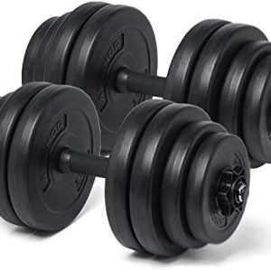 20kg 30kg Adjustable Dumbbells Set - Free Weights Dumbbell Handle Bars Pair - Excellent for Weight Lifting Body Building Home Gym Training Equipment Barbell Bench Press Exercise