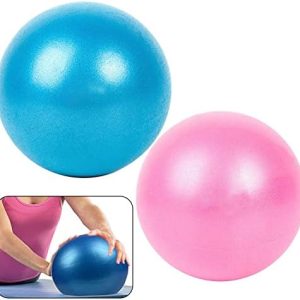 2PCS Soft Pilates Ball 25cm Exercise Ball Small Gym Ball Anti Burst Yoga Swiss Ball Mini Bender Balls Overball Pilates Ball Pregnancy Birthing Balance Ball Physio Chi Ball for Core Training Fitness