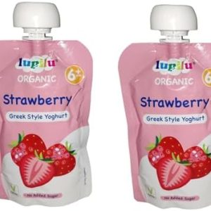 2x Lupilu Strawberry Greek Style Yogurt 6+ Months 90g