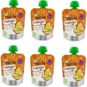 6x Mamia Mango Greek Style Yogurt 6+ Months 90g