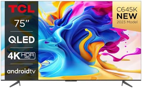 75C645K 75'' QLED 4K Ultra HD HDR Android Smart TV (Google Assistant, Freeview Play, Dolby Atmos, Dolby Vision, HDR10+, 120Hz Game Accelerator, Motion Clarity) (75'')