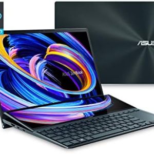 ASUS ZenBook Duo 14 UX482 14” FHD Touch Display, Intel Evo Platform, Core i7-1195G7, 8GB RAM, 512GB PCIe SSD, ScreenPad Plus, Windows 11 Home, WiFi 6E, Celestial Blue, UX482EAR-DH71T