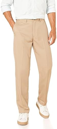 Amazon Essentials Men's Classic-Fit Expandable-Waist Flat-Front Dress Trousers