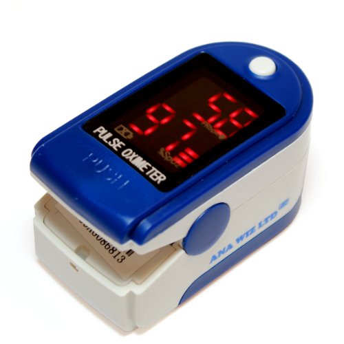 Anapulse ANP100 Finger Pulse Oximeter | LED Display | Heart Rate & Oxygen Level Readings | Batteries, Carrycase and Lanyard Included | CE Approved | NHS Supplied