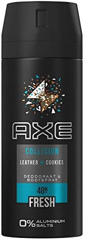 Axe Collision Leather & Cookies Deodorant Spray, Aluminium Free, 150 ml