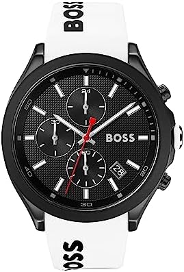 BOSS Chronograph Quartz Watch for men VELOCITY Collection with Silicone bracelet