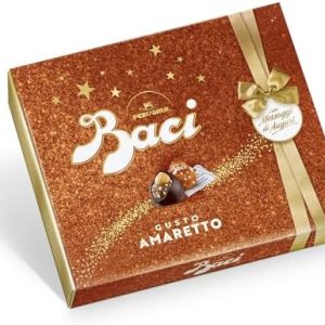 Baci Gusto Amaretto Gift Box, Amaretto Flavoured Dark Chocolate Praline with Hazelnuts & Almonds, Gluten Free, 200 g (Pack of 1)