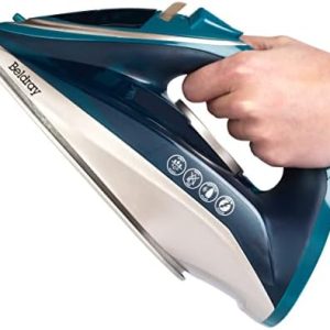 Beldray BEL01480-150 Steam Iron - Dual Precision Ceramic Tip Soleplate, Smooth Glide, 230ml Water Tank, Spray Function, Anti-Calc & Drip, 2200W, Adjustable Temperature Control, Self-Cleaning Function