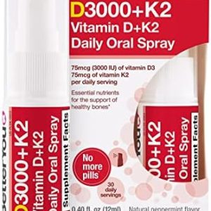 BetterYou D3000 + Vitamin D + K2 Spray 12ml