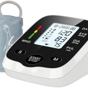 Blood Pressure Monitor for Home Use, Upper Arm Blood Pressure Machine, Fully Automatic Blood Pressure Monitor, Large Cuff (22-32 cm), 2 Sets of Memory Values, 2 x 99 Sets