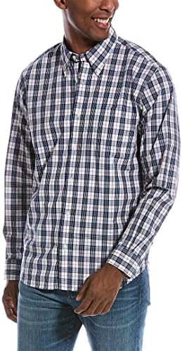 Brooks Brothers Men's Long Sleeve Button Down Cotton Poplin Friday Sport Shirt Friday Sport Shirt Long Sleeve Poplin Check