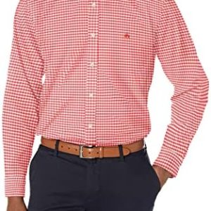 Brooks Brothers Men's Non-Iron Stretch Oxford Sport Shirt Long Sleeve Gingham Check