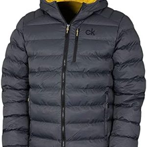 Calvin Klein Mens 2024 San Gabriel Woven Jacquard Padded Jacket